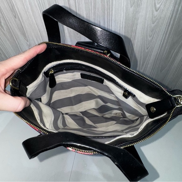 Kate Landry Red &‎ Black Plaid Backpack Shoulder Bag Purse  Moveable Straps - Picture 4 of 8